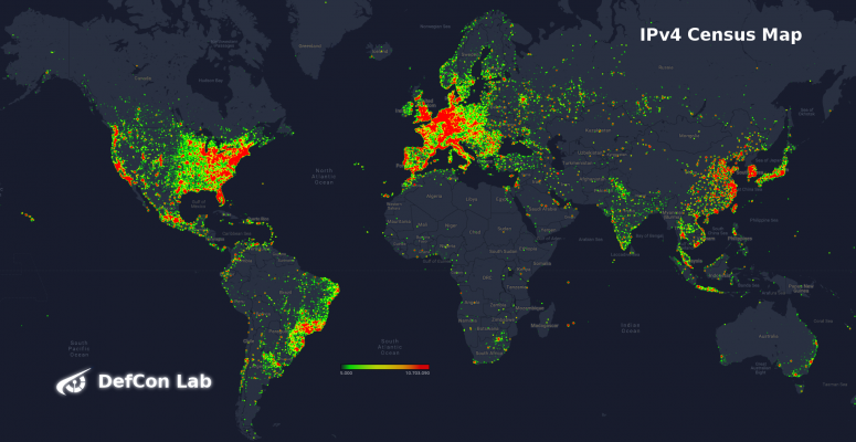 World IPv4 Map – DefCon-Lab.org