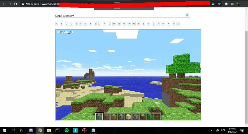 Hacker brasileiro roda Minecraft direto de página do STF